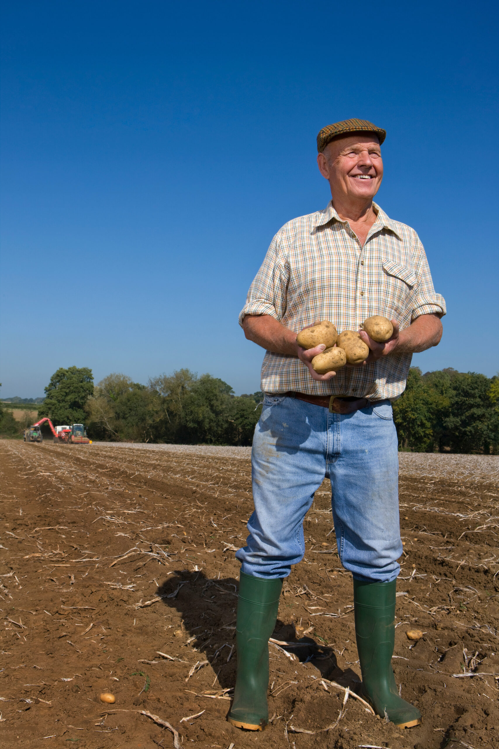 Retrato de agricultor senior sonriente
